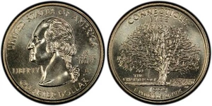 Estados y Territorios 25c 1999-D / Connecticut / Cuarto Circulante / En estado bastante bueno-au - Imagen 1 de 3