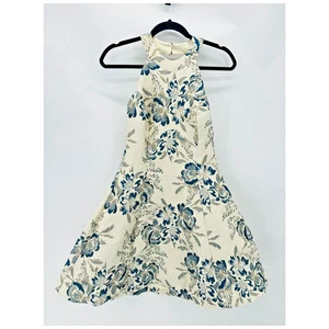 Vestido Dress the Population Hannah M Floral Azul Plata Brocado Baile de graduación Fiesta Hoco - Imagen 1 de 11