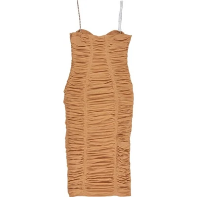 Vestido midi autorretrato nude Power Mesh Foto 1 de 4