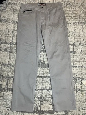 Pantalones chinos de golf Hudson Barrow Performance Tech para hombre 33X30 pierna cónica elásticos Foto 1 de 4