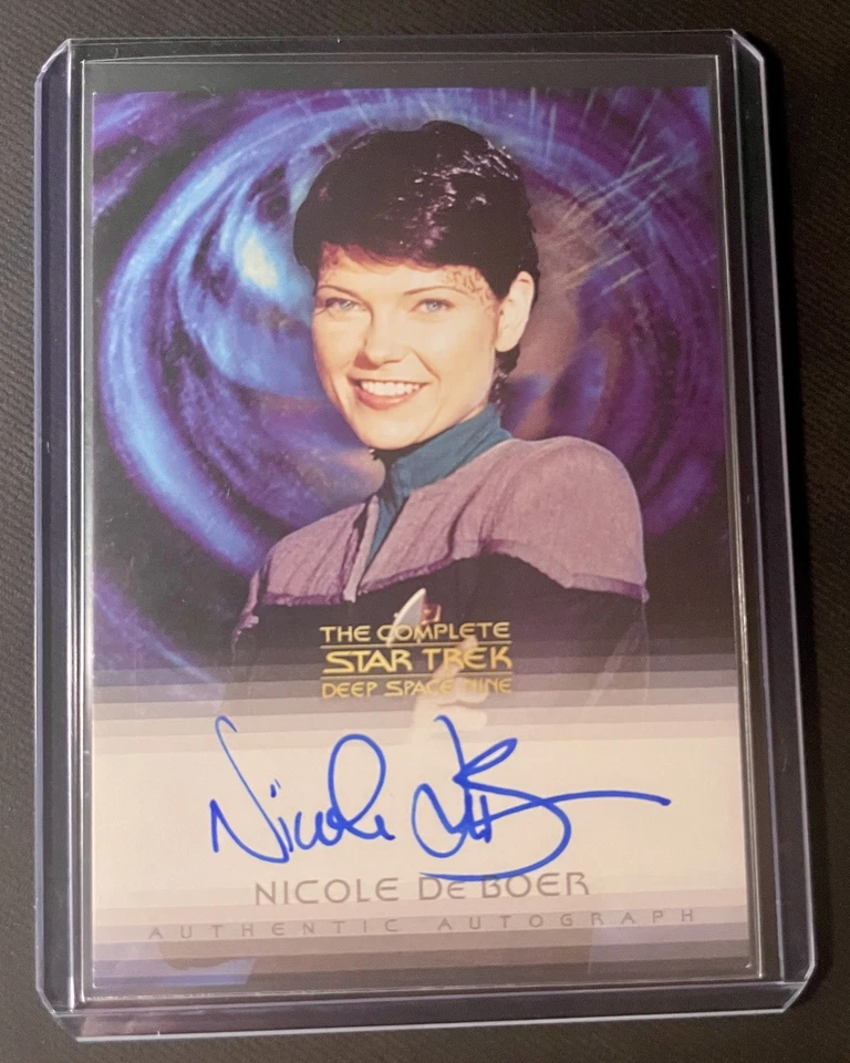 THE COMPLETE STAR TREK DEEP SPACE NINE A15 NICOLE De BOER EZRI DAX AUTOGRAPH L - Image 1 of 2