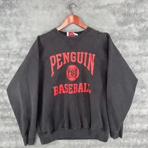 Youngstown State Penguins Sweatshirt schwarz Rundhalsausschnitt Größe Large Vintage Ohio YSU NCAA - Bild 1 von 7