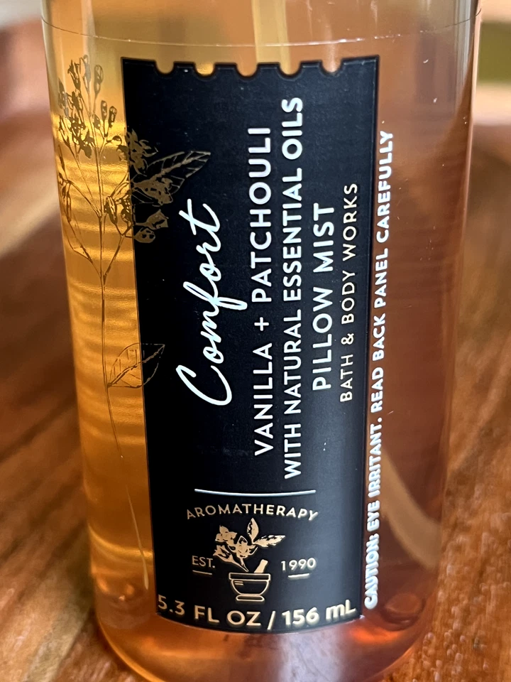 Bath & Body Works aromaterapia COMFORT vainilla + pachulí almohada niebla 5,3 oz.  Foto 1 de 4