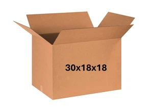30" x 18" x 18" CARDBOARD BOX - 200lb - SINGLE BOX - LONG - Picture 1 of 5