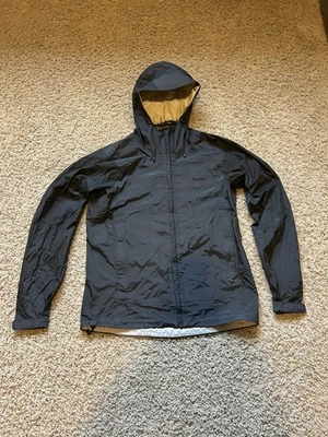 Chaqueta de lluvia cortavientos negra Patagonia talla M para hombre cremallera completa con capucha al aire libre Foto 1 de 4