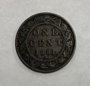 1881 Kanada One Cent ~ alte kanadische Münze - Bild 1 von 7