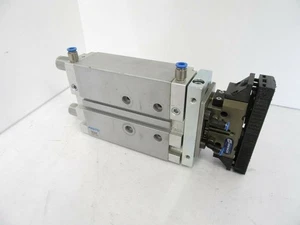 DFM-32-60-B-P-A-GF DFM3260BPAGF Festo Cylinder With Schunk 371100 Gripper (Used) - Picture 1 of 7