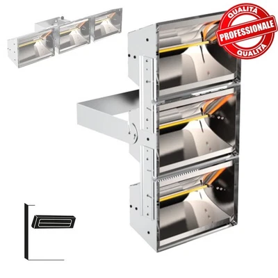 MO-EL Hathor Deep Tripla Lampada Riscaldante Infrarossi a onde corte - Immagine 1 di 3