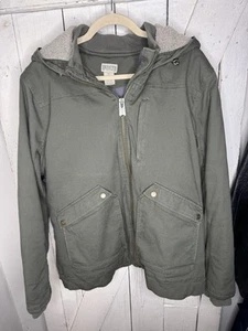 Duluth Trading Men Action Sherpa Lined Hooded Coat Work Heavy Fire Canvas Sz XL - Picture 1 of 9