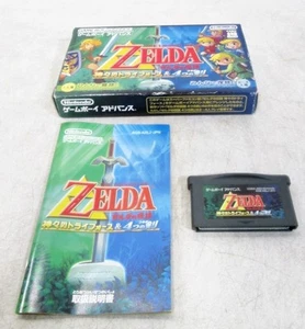 Nintendo Zelda Triforce & Four Swords GBA Box Manual Complete JAPAN - Picture 1 of 6