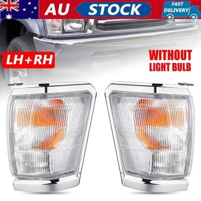 Pair Corner Indicators Blinker Park Lights for Toyota Hilux 1997-2001 L+R Chrome - image 1 of 4
