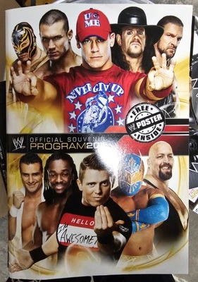 Libro de recuerdos oficiales del programa de la gira de recuerdos de la WWE 2011 recuerdos de lucha libre + póster Foto 1 de 2