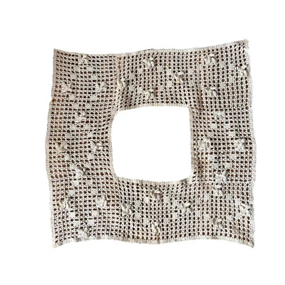 Cuello cuadrado vintage de encaje de ganchillo con núcleo de cabaña victoriano cuello extraíble Foto 1 de 4