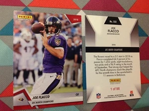 Joe Flacco #332 Ravens Red Playoffs 2018 Panini Instant AFC NORTH CHAMPIONS - Bild 1 von 1