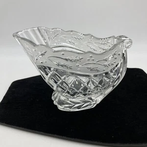 GORHAM Cut Crystal Sleigh Sled Holiday Christmas Candy Bowl Centerpiece - Picture 1 of 7