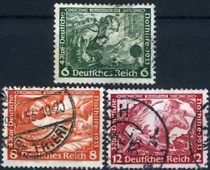 Germania 1933 Der Meistersinger, Die Walkure, Siegfried, usato (SC# B52-B54) - Foto 1 di 1