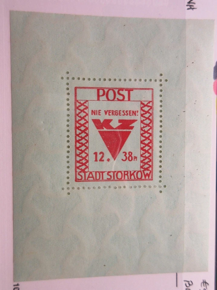 GERMANY Occupation Storkow, Michel: Block 2 Sheet, MNH, Lot23, Cat €50 - Image 1 of 1