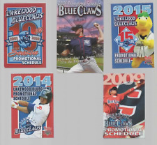 5 - LAKEWOOD BLUECLAWS POCKET SCHEDULES PHILLIES HIGH A TEAM