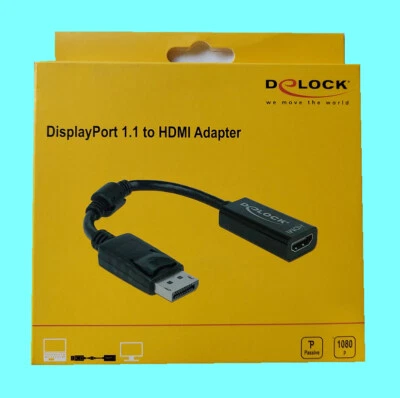 Delock Adapter:  Displayport 1.1  zu HDMI Buchse  --   Artikel-Nr.: 61849 - Bild 1 von 4
