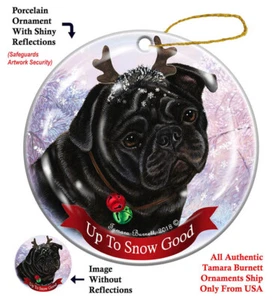 Up to Snow Good Ornament - Schwarzer Mops - Bild 1 von 1