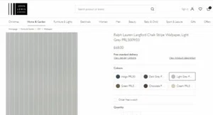 NEW Ralph Lauren Langford Chalk Stripe Wallpaper, Light Grey PRL5009/03 - Picture 1 of 3