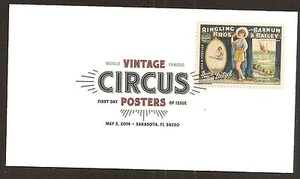 US 4900 Ringling Bros Barnum & Bailey Circus Poster Leitzel DCP FDC 2014 - Picture 1 of 1
