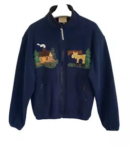 Colorado Trading & Clothing Co Fleecejacke Damen M blau Stickerei Lodge Elch - Bild 1 von 10