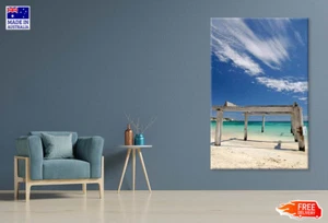 Old Wooden Jetty at Hamelin Bay Canvas Print Unframed Home Decor - Picture 1 of 5
