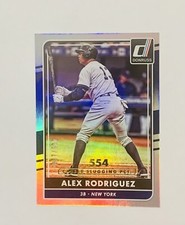 ALEX RODRIGUEZ #D/500 - 2016 Panini Donruss Career Stat Line #136 NY YANKEES