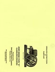 Pieza manual del operador del motor J. Deere tipo E Hit & Miss - Imagen 1 de 1