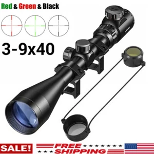 3-9x40 EG Hunting Rifle Scope Red & Green Illuminated Mil-dot Optical Scope - Picture 1 of 12