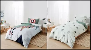 Licensed MARVEL COMICS CHARACTERS Reversible SINGLE Bed Quilt Cover Set - COTTON - Picture 1 of 5