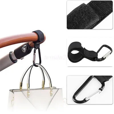 AU NEW Buggy Clips Baby Pram Pushchair Leather Hooks Stroller Universal Clip Bag • 14.56$