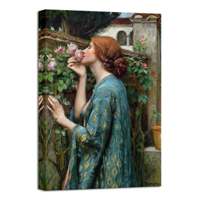 Canvas Wall Art The Soul Of The Rose by John William Waterhouse Classic Art - Image 1 of 4