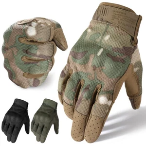 Tactical Airsoft Shooting Gloves Touch Screen Fingers Motorcycle Cycling Gloves - Picture 1 of 20
