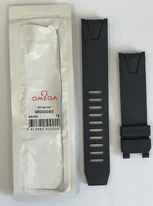 Authentic Omega Seamaster 20mm Black Rubber Watch Strap Band 98000085 - Picture 1 of 2