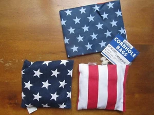 Corn Hole Bean Bags, Patriot American Red, White & Blue Corn Hole Bean Bags NEW - Picture 1 of 3