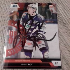 LED Playercard 1/60 Parallels 2008/09 Signed Jimmy Roy Iserlohn Roosters