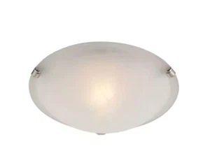 Westinghouse 1-Light White and Brushed Nickel Ceiling Fixture 6629700 - Picture 1 of 2
