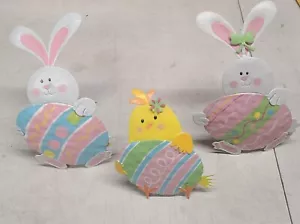FIGURAS DE PASCUA DE METAL 3 PIEZAS - NUEVAS - Imagen 1 de 1