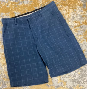 Pantalones Cortos de Golf Clásicos Greg Norman Para Tasso Elba Para Hombre Talla 34 Azul, Blanco Cuadros - Imagen 1 de 9