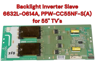 Inversor de retroiluminación esclavo 6632L-0614A, PPW-CC55NF-S(A) para televisores de 55" Foto 1 de 4