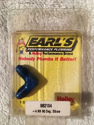 Earls Plumbing 982104ERL 90 Deg. Aluminum AN Elbow 982104 - Image 1 of 2