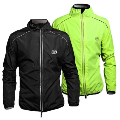 Outdoor Cycling Jacket Running Waterproof Reflective Windbreaker for Men Women - Image 1 of 4