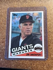 Topps 1985 intercambiado béisbol # 27T Jim Davenport San Francisco Giants Manager 1 - Imagen 1 de 2