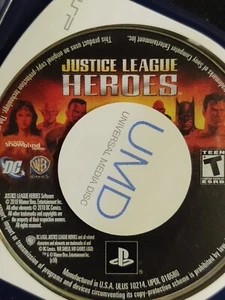 Justice League Heroes Game & Case No Manual Sony PlayStation Portable PSP Tested - Picture 1 of 7