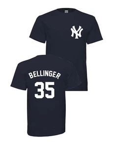 YOUTH Cody Bellinger # 35 NEW YORK Baseball T-SHIRT NAVY or Gray FREE SHIPPING - Picture 1 of 3