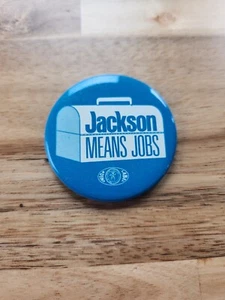 Henry Scoop Jackson Means Jobs Labor Union Made Lunchbox Political Button Pin - Picture 1 of 3