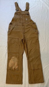 Carhartt Latzhose Damen Medium Short Canvas Rugged Flex Double Knee Workwear - Bild 1 von 18