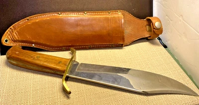VINTAGE WESTERN BOWIE KNIFE BOULDER COLO USA GUARD STAMP - Image 1 of 4